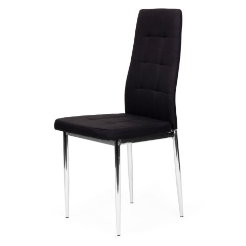 Krzesła tapicerowane czarne pikowane 4x krzesło do salonu jadalni ModernHome Krzesła tapicerowane czarne pikowane 4x krzesło do salonu jadalni ModernHome