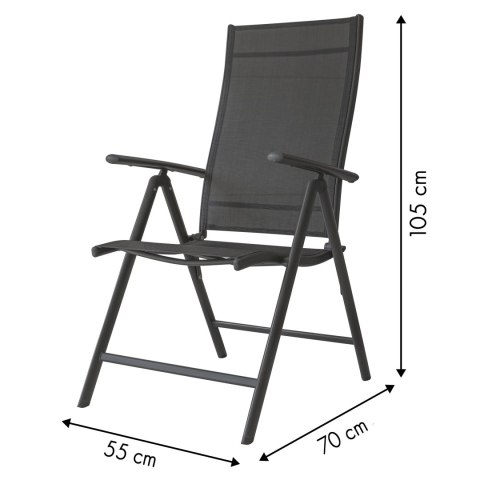 Krzesło ogrodowe składane regulowane taras balkon Krzesło ogrodowe składane regulowane taras balkon