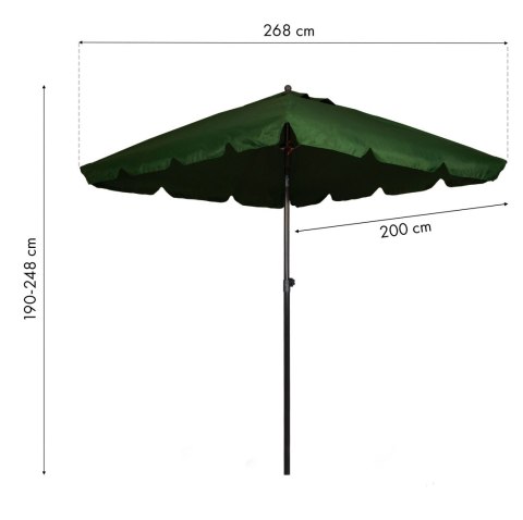 Parasol ogrodowy skośny składany regulacja 200x200 Parasol ogrodowy skośny składany regulacja 200x200