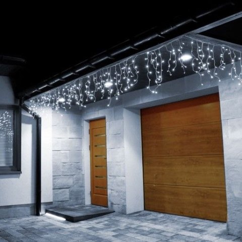 Sople zewnętrzne dekoracyjne lampki światełka 500 LED 19m kurtyna Sople zewnętrzne dekoracyjne lampki światełka 500 LED 19m kurtyna