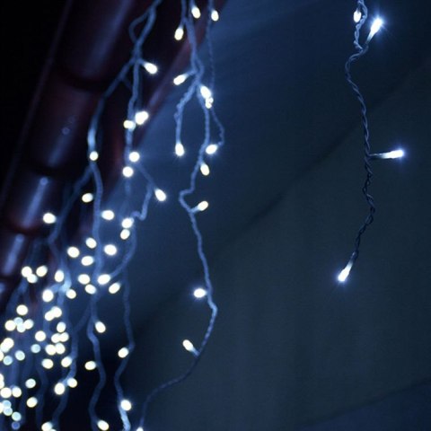 Sople zewnętrzne dekoracyjne lampki światełka 500 LED 19m kurtyna Sople zewnętrzne dekoracyjne lampki światełka 500 LED 19m kurtyna