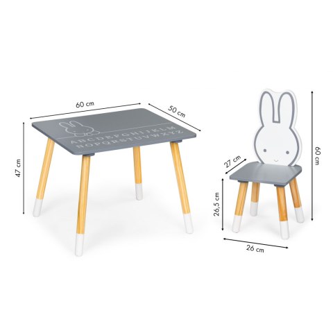 Stół stolik +2 krzesła meble dla dzieci zestaw Ecotoys Stół stolik +2 krzesła meble dla dzieci zestaw Ecotoys