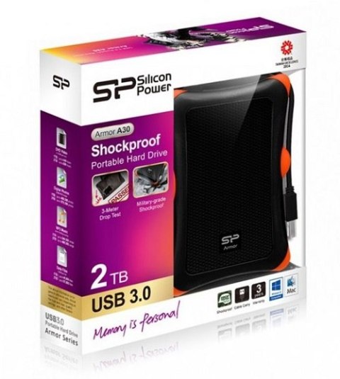 Dysk zewnętrzny HDD SILICON POWER Armor A30 (2TB /Czarny ) Dysk zewnętrzny HDD SILICON POWER Armor A30 (2TB /Czarny )