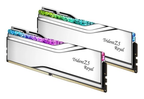 G.SKILL TRIDENT Z5 ROYAL RGB DDR5 2X48GB 6400MHZ CL32 XMP3 SILVER F5-6400J3239F48GX2-TR5S G.SKILL TRIDENT Z5 ROYAL RGB DDR5 2X48GB 6400MHZ CL32 XMP3 SILVER F5-6400J3239F48GX2-TR5S