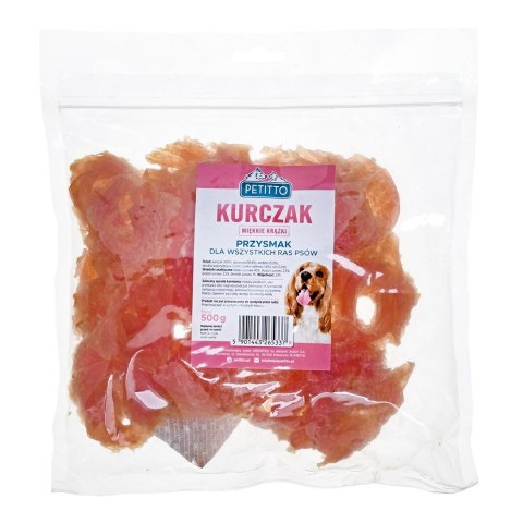 PETITTO Miękkie krążki z kurczaka 500G PETITTO Miękkie krążki z kurczaka 500G
