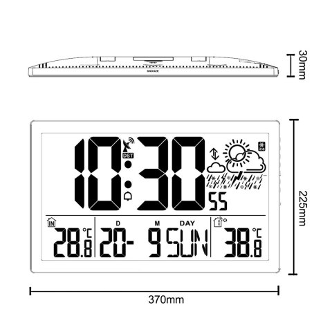 GREENBLUE ZEGAR ŚCIENNY LCD BARDZO DUŻY, TEMPERATURA, DATA GB218 GREENBLUE ZEGAR ŚCIENNY LCD BARDZO DUŻY, TEMPERATURA, DATA GB218