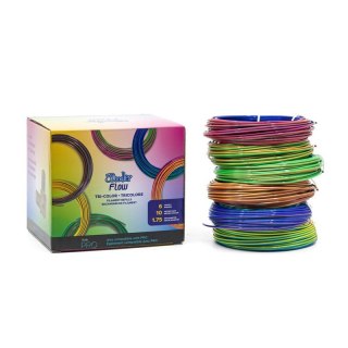 3DOODLER 6 SZPUL PO 10 M Z 3 ŻYWYMI KOMBINACJAMI KOLORÓW FILAMENTU PLA 1,75 MM DO 3DOODLER FLOW FLOW-TRIFILLS