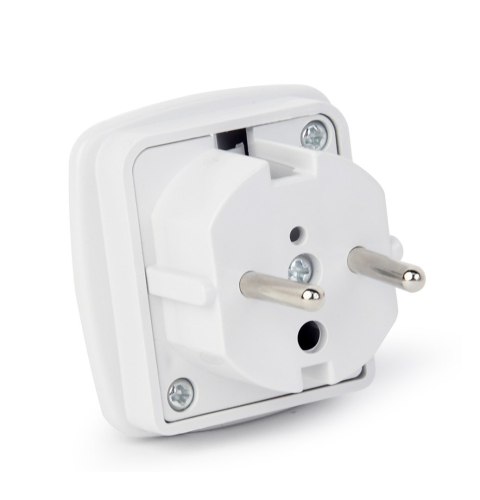 Adapter GEMBIRD A-AC-UKEU-001 (Angielski F - PL (10A) M; kolor biały) Adapter GEMBIRD A-AC-UKEU-001 (Angielski F - PL (10A) M; kolor biały)