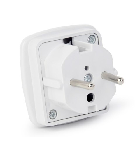 Adapter GEMBIRD A-AC-UKEU-001 (Angielski F - PL (10A) M; kolor biały) Adapter GEMBIRD A-AC-UKEU-001 (Angielski F - PL (10A) M; kolor biały)