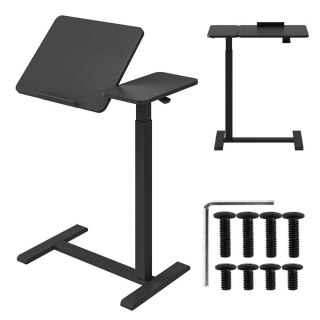 Biurko mobilne/stand na laptop Maclean MC-120 B, czarne, regulacja wysokośc 76-109cm, max. 30kg