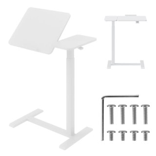 Biurko mobilne/stand na laptop Maclean MC-120 W, białe, regulacja wysokośc 76-109cm, max. 30kg