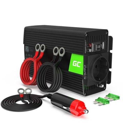 GREEN CELL PRZETWORNICA INV16 12V-230V 500W/1000W CZYSTA SINUSOIDA GREEN CELL PRZETWORNICA INV16 12V-230V 500W/1000W CZYSTA SINUSOIDA