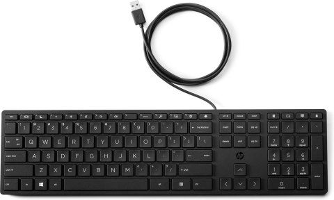 Klawiatura HP 320K Przewodowa Czarna US 9SR37AA Klawiatura HP 320K Przewodowa Czarna US 9SR37AA