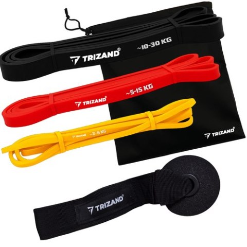 Zestaw gum do ćwiczeń - 3szt. Trizand 25879 Zestaw gum do ćwiczeń - 3szt. Trizand 25879