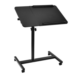 Biurko mobilne/stand na laptop Maclean, czarne, regulacja wysokośc 59-89cm, max. 30kg , MC-121 B
