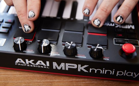 Klawiatura sterująca AKAI MPK Mini Play MK3 kontroler MIDI USB Czarny, Czerwony Klawiatura sterująca AKAI MPK Mini Play MK3 kontroler MIDI USB Czarny, Czerwony