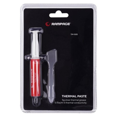 Pasta termoprzewodząca Rampage TM-505 5g 5.15W/m.K Pasta termoprzewodząca Rampage TM-505 5g 5.15W/m.K