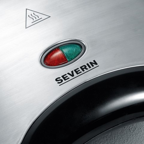 SEVERIN SANDWICH-TOSTER, STAL, PŁYTY Z POWŁOKĄ ANTYADHEZYJNĄ, ŁATWE CZYSZCZENIE, GUMOWE NÓŻKI, MOC 600W SA2969