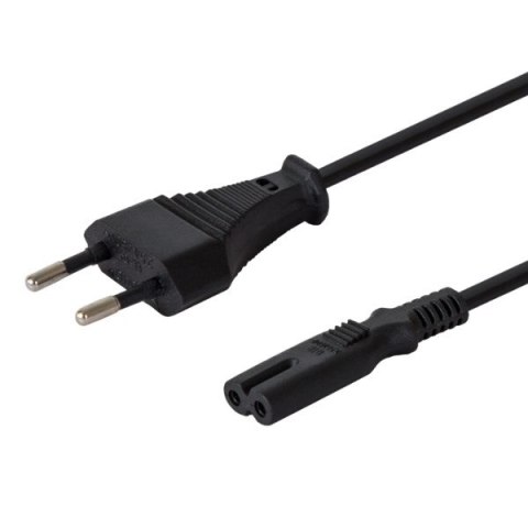 Kabel SAVIO CL-97 (2-Pin F - Euro M; 1,2m; kolor czarny) Kabel SAVIO CL-97 (2-Pin F - Euro M; 1,2m; kolor czarny)