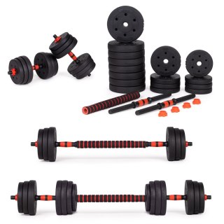 Hantle regulowane 2x 15kg sztanga zestaw 30kg gryf