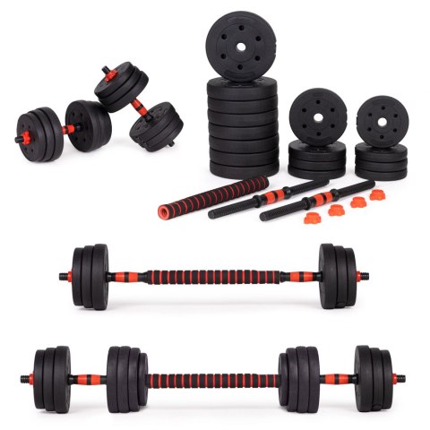 Hantle regulowane 2x 15kg sztanga zestaw 30kg gryf Hantle regulowane 2x 15kg sztanga zestaw 30kg gryf