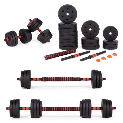 Hantle regulowane 2x 20kg sztanga zestaw 40kg gryf Hantle regulowane 2x 20kg sztanga zestaw 40kg gryf