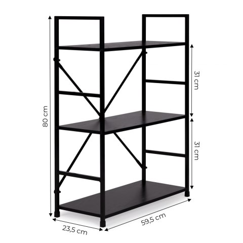 REGAŁ DREWNIANY METALOWA RAMA SZEROKI LOFT 3 PÓŁKI REGAŁ DREWNIANY METALOWA RAMA SZEROKI LOFT 3 PÓŁKI