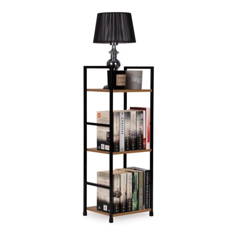 REGAŁ DREWNIANY NOWOCZESNY METALOWA RAMA LOFT 3 PÓŁKI