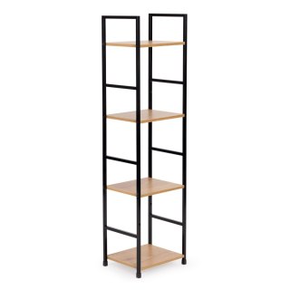 REGAŁ DREWNIANY NOWOCZESNY METALOWA RAMA LOFT 4 PÓŁKI