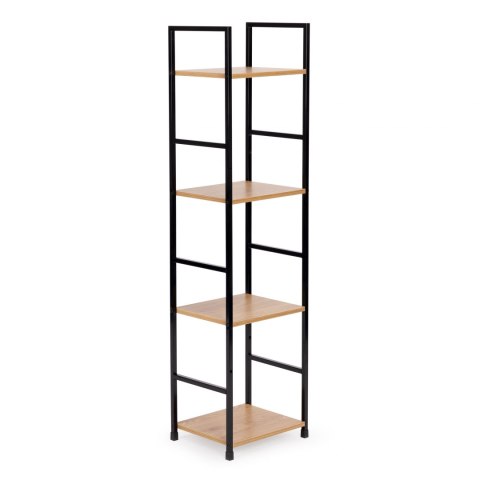 REGAŁ DREWNIANY NOWOCZESNY METALOWA RAMA LOFT 4 PÓŁKI
