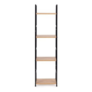 REGAŁ DREWNIANY NOWOCZESNY METALOWA RAMA LOFT 4 PÓŁKI