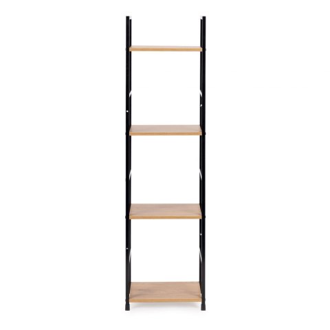 REGAŁ DREWNIANY NOWOCZESNY METALOWA RAMA LOFT 4 PÓŁKI