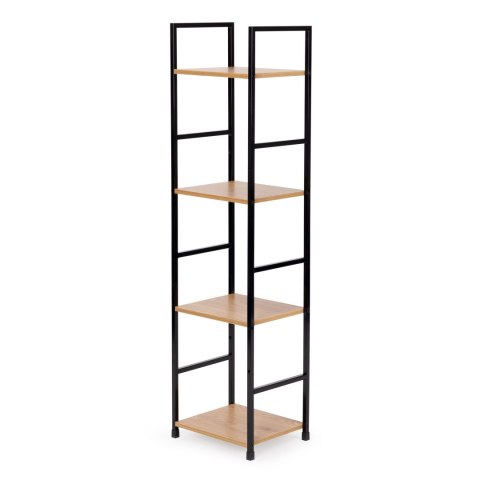REGAŁ DREWNIANY NOWOCZESNY METALOWA RAMA LOFT 4 PÓŁKI