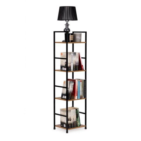 REGAŁ DREWNIANY NOWOCZESNY METALOWA RAMA LOFT 4 PÓŁKI