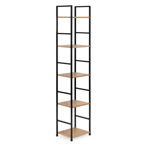 REGAŁ DREWNIANY NOWOCZESNY METALOWA RAMA LOFT 5 PÓŁEK