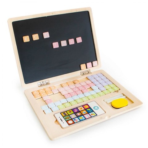 Tablica edukacyjna magnetyczna laptop litery cyfry Tablica edukacyjna magnetyczna laptop litery cyfry