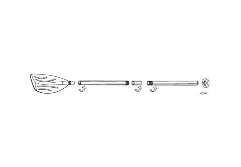 Wiosła do pontonu 2szt 122cm Jednopiórowe 59623 INTEX Wiosła do pontonu 2szt 122cm Jednopiórowe 59623 INTEX