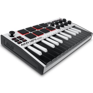 Klawiatura sterująca AKAI MPK Mini MK3 kontroler MIDI USB Czarny, Biały