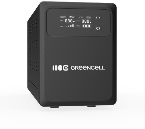 UPS ZASILACZ AWARYJNY Greencell PowerCore 800VA 500W AVR 12VDC LCD UPS ZASILACZ AWARYJNY Greencell PowerCore 800VA 500W AVR 12VDC LCD
