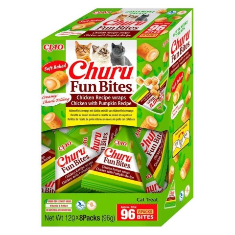 INABA CAT FUN BITES CHICKEN & PUMPKIN przysmak dla kota 8x12g (96g) INABA CAT FUN BITES CHICKEN & PUMPKIN przysmak dla kota 8x12g (96g)
