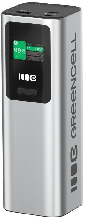 POWERBANK Greencell PowerPlay Ultra 25200mAh SZYBKIE ŁADOWANIE 140W 2x USB-C PD 1x USB-A POWERBANK Greencell PowerPlay Ultra 25200mAh SZYBKIE ŁADOWANIE 140W 2x USB-C PD 1x USB-A