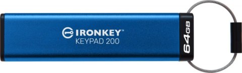 Pendrive KINGSTON IronKey Keypad 200 (64 GB /Niebieski ) Pendrive KINGSTON IronKey Keypad 200 (64 GB /Niebieski )