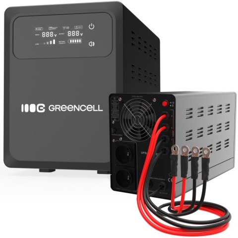UPS ZASILACZ AWARYJNY Greencell PowerCore 1500VA 1000W AVR 12VDC LCD UPS ZASILACZ AWARYJNY Greencell PowerCore 1500VA 1000W AVR 12VDC LCD