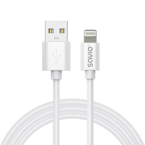 Kabel USB SAVIO CL-192 USB-A do Lightning 1m biały Kabel USB SAVIO CL-192 USB-A do Lightning 1m biały