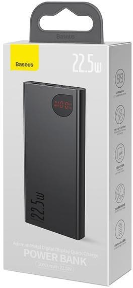 Powerbank Baseus Adaman Metal PPAD070001 10000mAh 22,5W PD QC 3.0 2x USB-A 1x USB-C + KABEL Powerbank Baseus Adaman Metal PPAD070001 10000mAh 22,5W PD QC 3.0 2x USB-A 1x USB-C + KABEL