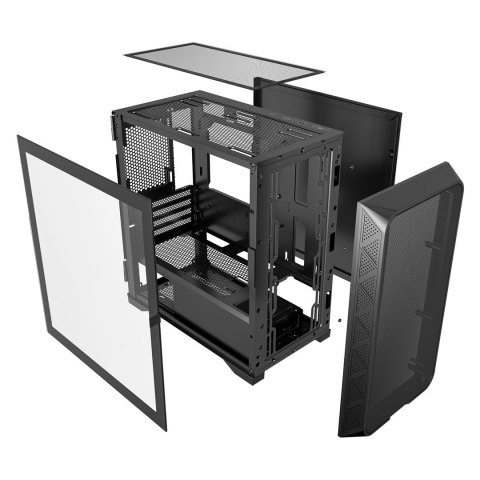 GEMBIRD OBUDOWA FORNAX MK200 MESH, WITHOUT FANS MINI-TOWER (1X USB 3.0, 1X USB 2.0, 1X USB TYPE-C) BLACK GEMBIRD OBUDOWA FORNAX MK200 MESH, WITHOUT FANS MINI-TOWER (1X USB 3.0, 1X USB 2.0, 1X USB TYPE-C) BLACK