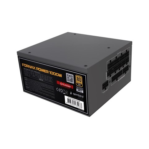 GEMBIRD ZASILACZ KOMPUTEROWY FORNAX POWER 1000W 80+ GOLD ATX, 1000W, AKTYWNE PFC, 12CM WENTYLATOR GEMBIRD ZASILACZ KOMPUTEROWY FORNAX POWER 1000W 80+ GOLD ATX, 1000W, AKTYWNE PFC, 12CM WENTYLATOR