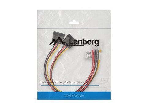 Kabel zasilający LANBERG 4 piny zasilanie wewnętrzne - męski 0.3m. CA-HDSA-11CU-0030 Kabel zasilający LANBERG 4 piny zasilanie wewnętrzne - męski 0.3m. CA-HDSA-11CU-0030