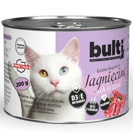 BULTI mielonka bogata w jagnięcinę dla kota 200g BULTI mielonka bogata w jagnięcinę dla kota 200g