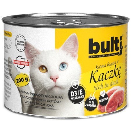 BULTI mielonka bogata w kaczkę dla kota 200g BULTI mielonka bogata w kaczkę dla kota 200g